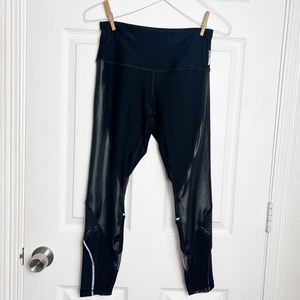 RBX Active | Crop Legging with Mesh and Metallic